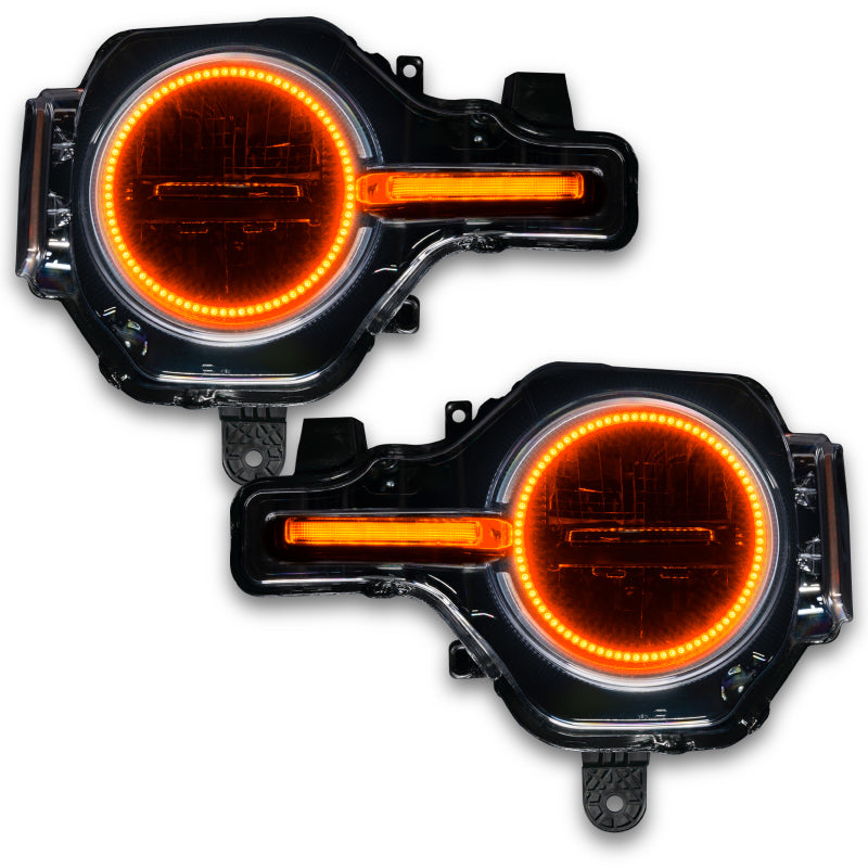 Oracle 21-22 Ford Bronco Headlight Halo Kit w/DRL Bar - Base Headlights -w/No Controller NO RETURNS