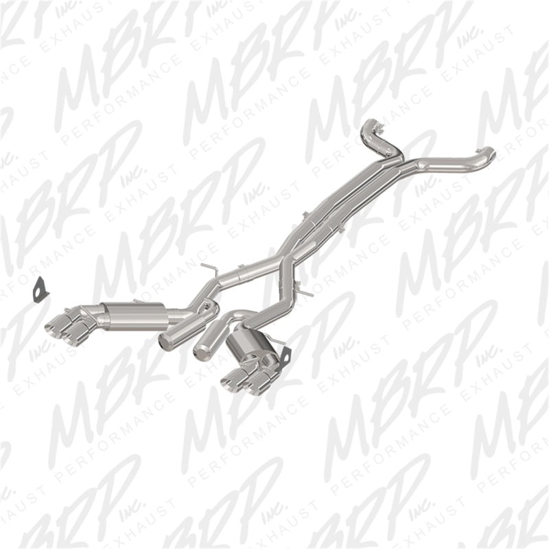 MBRP S7032409 Armor Plus Cat-Back Exhaust System for 2016-2021 Chevrolet Camaro SS 6.2L