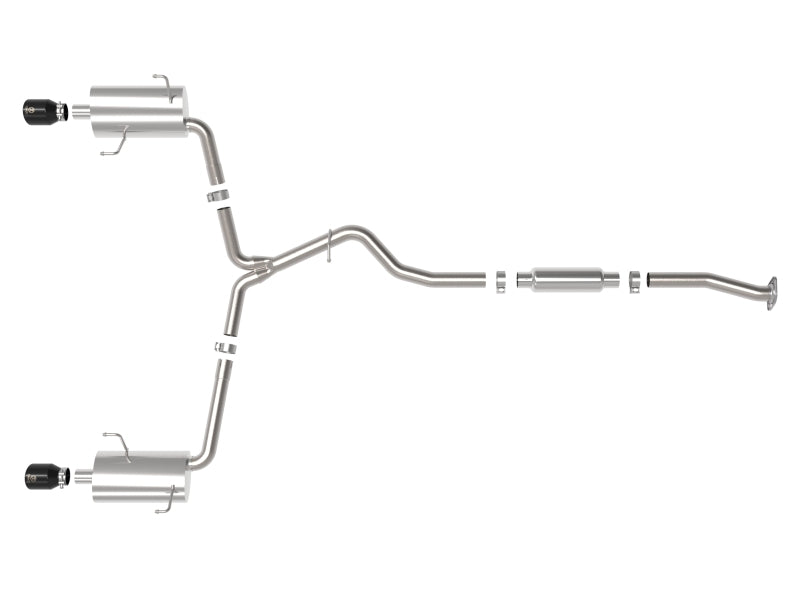 aFe Takeda Cat-Back Exhaust with Black Tips for 2014-2018 Subaru Forester XT 2.5L Turbo, Part Number 49-36804-B