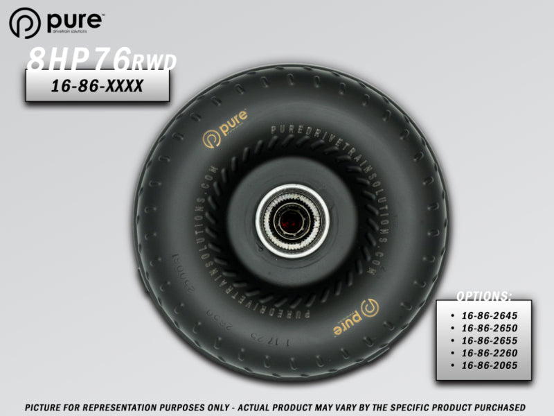 Pure Drivetrain Solutions 8HP76 High Performance Billet Race Torque Converter - 26/50 Stator for RWD Vehicles