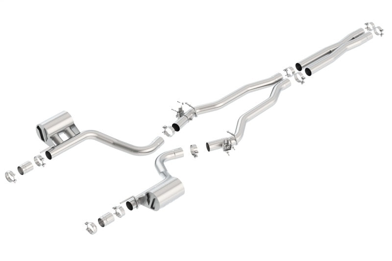 Borla ATAK Cat-Back Exhaust System with Valves for 2015–2023 Dodge Charger SRT Hellcat 6.2L V8, Part Number 140667