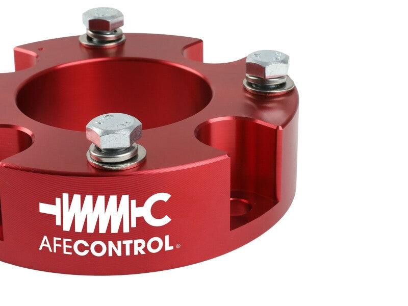 aFe CONTROL 1.875-Inch Front Leveling Kit, Red, for 2022–2026 Toyota Tundra 3.4L V6 – Part Number 416-72T005-R