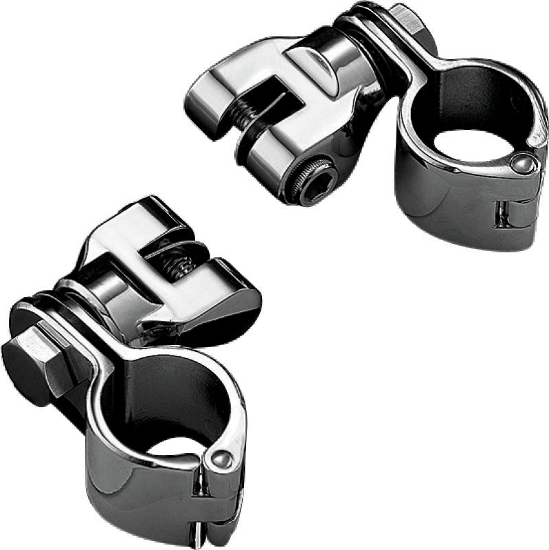 Kuryakyn 7944 Magnum Quick Clamps with Clevis, 1-1/4-Inch, Chrome Pair