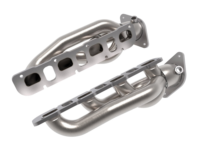aFe Power Twisted Steel 304 Stainless Steel Shorty Headers, Part Number 48-32030, for 2021–2024 Ram 1500 TRX 6.2L V8
