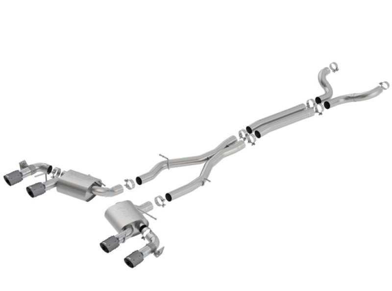 Borla 140726CFBA S-Type Cat-Back Exhaust with NPP Valves for 2017-2023 Chevrolet Camaro ZL1