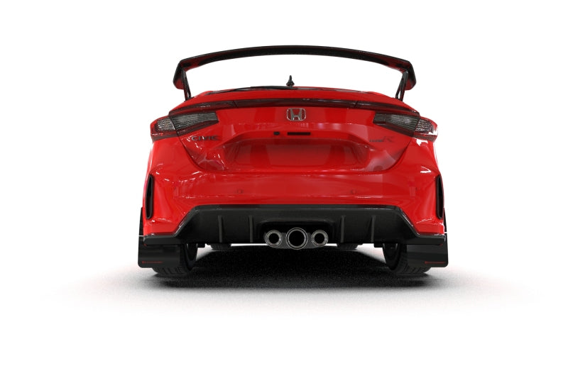 Rally Armor - ralMF97-UR-BLK-RD - 2023-2026 Honda Civic Type R Black Mud Flaps with Red Logo