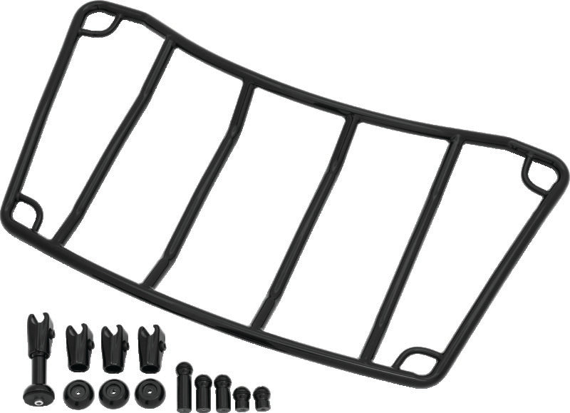 Kuryakyn 7149 Adjustable Gloss Black Trunk Luggage Rack