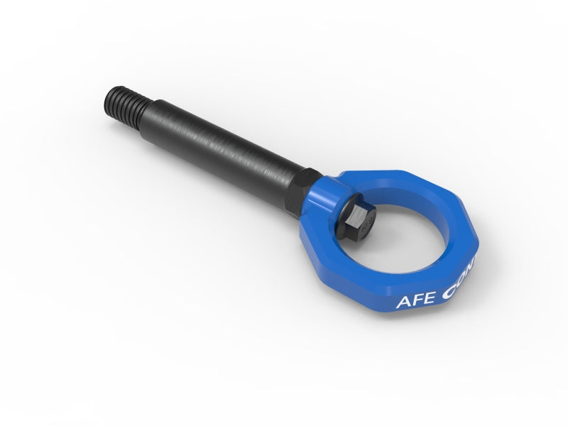 aFe Control 450-502002-L Blue Rear Tow Hook for BMW F-Chassis 2, 3 and 4 Series