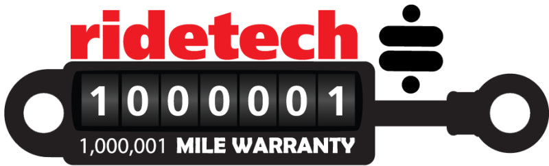 Ridetech HQ Series Rear Shock Absorber, Eye/Stud Inverted Mount, 7.55-Inch Stroke, Part Number RID22189854
