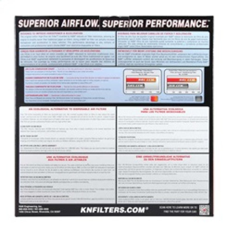 K&N Engineering E-0660 Replacement High-Flow Air Filter for 2015-2018 Porsche Macan