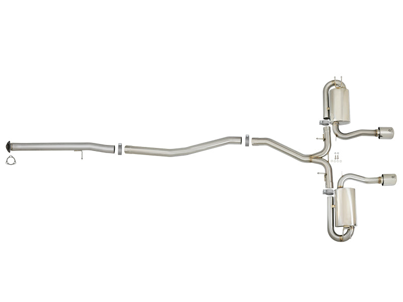 aFe Takeda 49-36621-P 3-Inch 304 Stainless Steel Cat-Back Exhaust with Polished Tips for 2017-2020 Honda Civic Si Sedan 1.5L Turbo