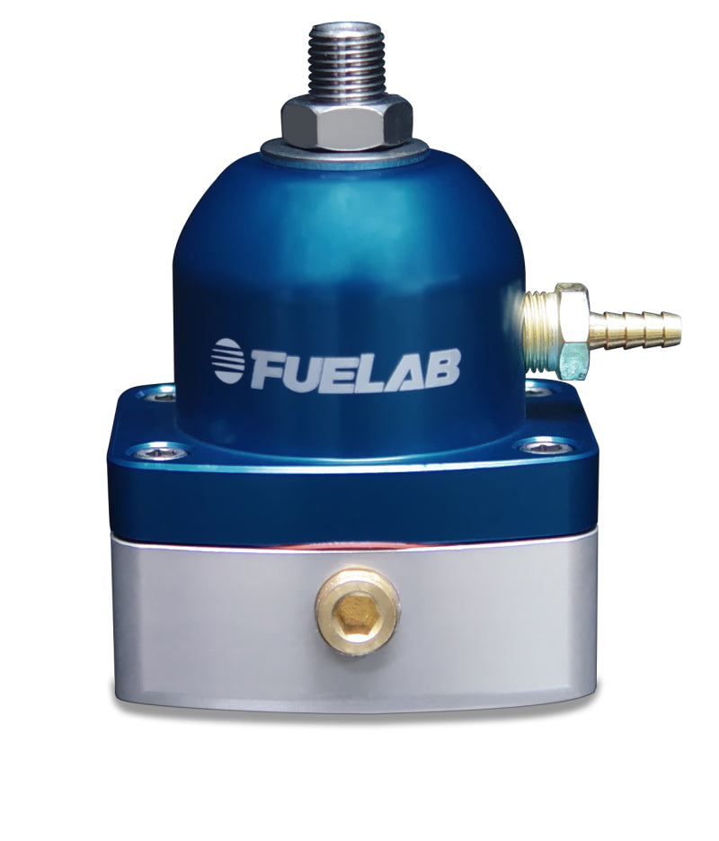 Fuelab FLB53501-3 535 EFI Adjustable Mini Fuel Pressure Regulator, 25–90 PSI, Blue