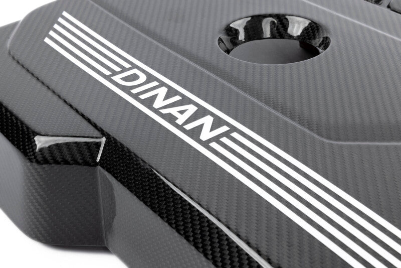 Dinan B58D Gloss Carbon Fiber Engine Cover with Matte Accents for BMW G Series Models