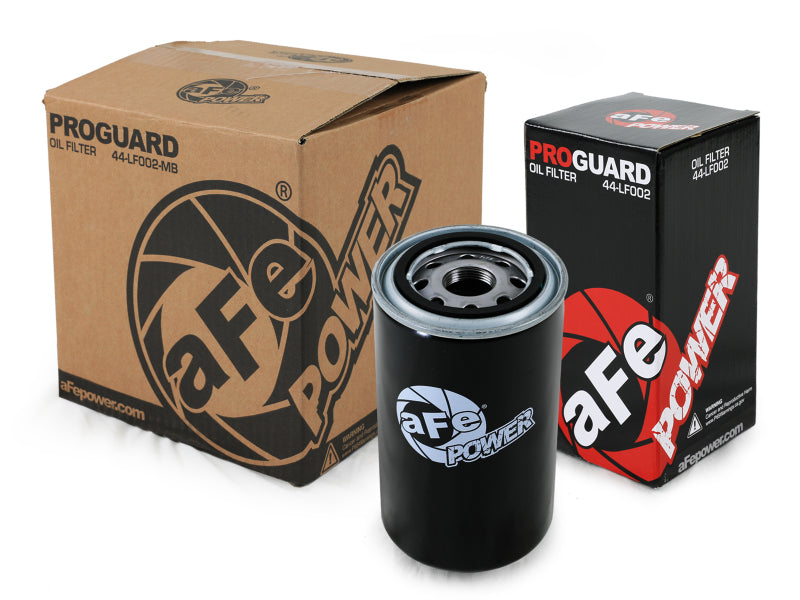 aFe ProGuard D2 Oil Filter 44-LF002-MB for 1989–2007 Dodge Diesel Trucks, 4-Pack