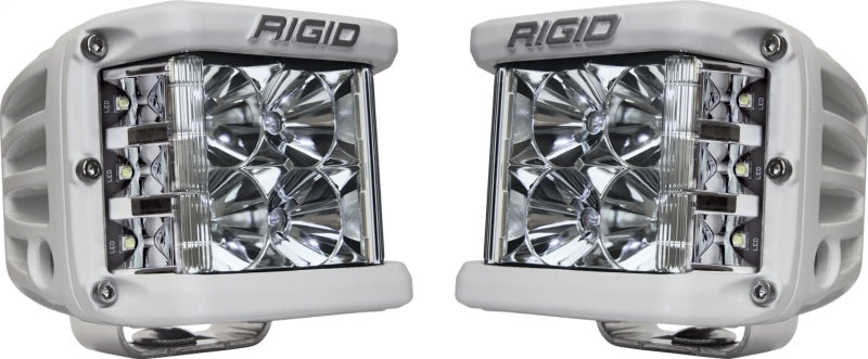 RIGID Industries D-SS Flood LED Pod Lights, White Housing, Set of 2 - Part Number RIG862113