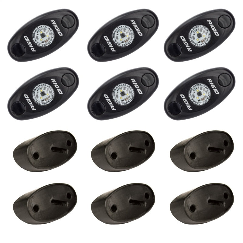 Rigid Industries RIG400293 Rock Light Kit, Amber, 6-Light