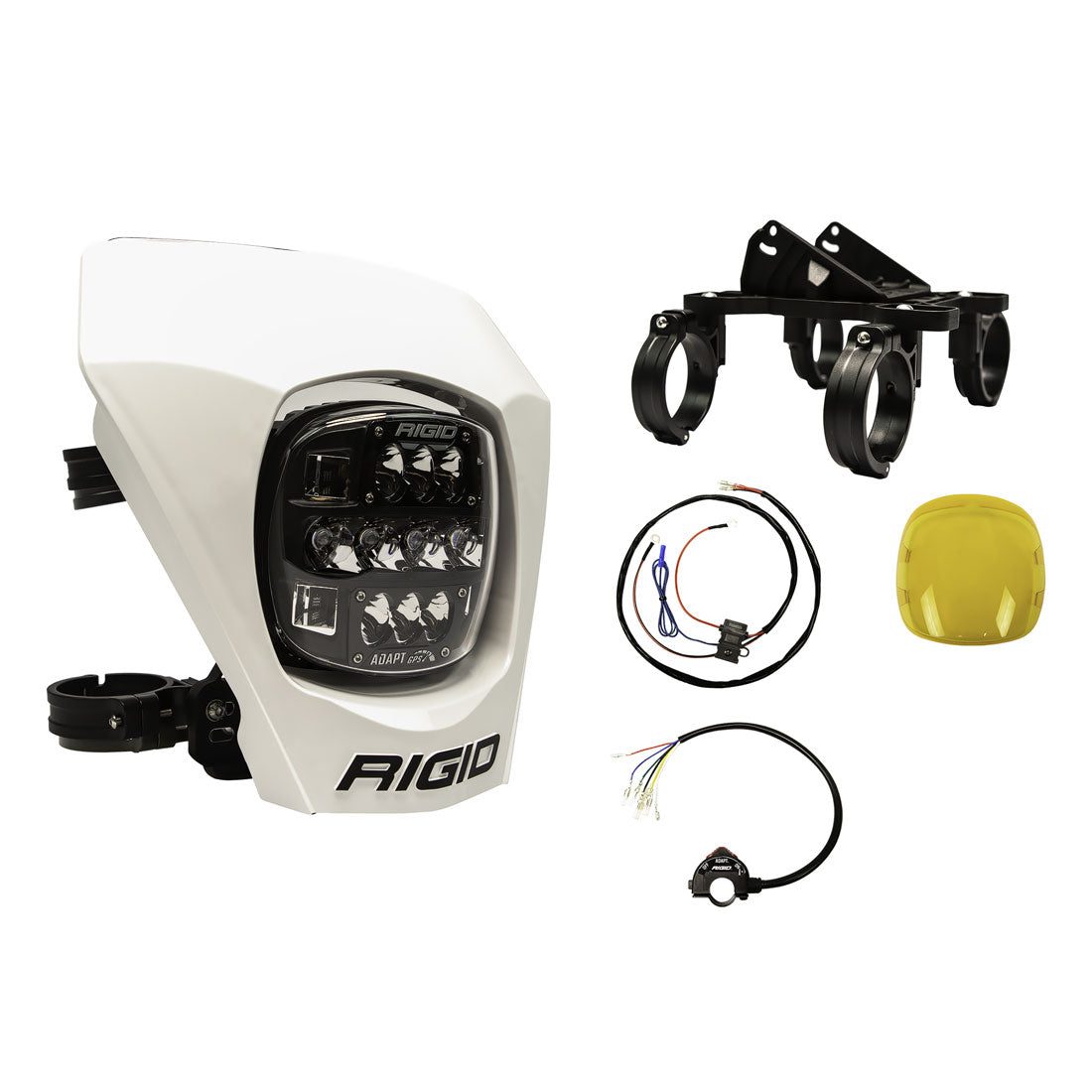 Rigid Industries - 300417 - Auxiliary Light - RIGID Adapt XE Extreme Enduro Complete Ready To Ride LED Moto Kit White