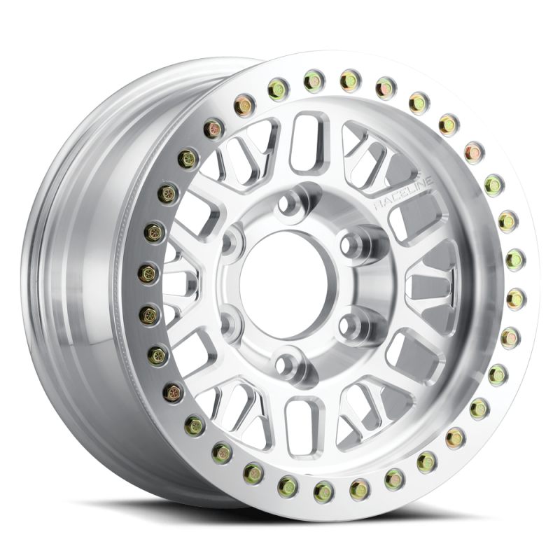 Raceline RT951F Ryno 17x9-Inch Machined Beadlock Wheel, 8x6.5 Bolt Pattern, +25mm Offset