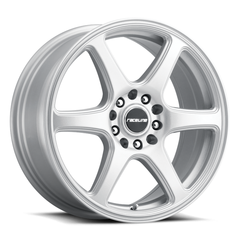 Raceline 146S Matrix Gloss Silver Cast Wheel, 15 x 7 Inch, 4x100 / 4x114.3 Bolt Pattern, +40mm Offset