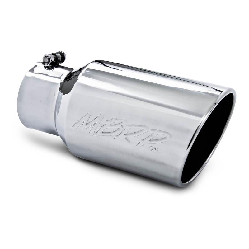 MBRP Armor Pro T5073 Exhaust Tip, 4-Inch Inlet, 6-Inch Outlet, Angled Rolled End