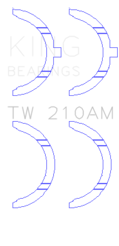 King Engine Bearings TW210AM Toyota 5R, 2M, 4M, 5ME, 5MGE, 7MGE and 7MGTE Thrust Washer Set