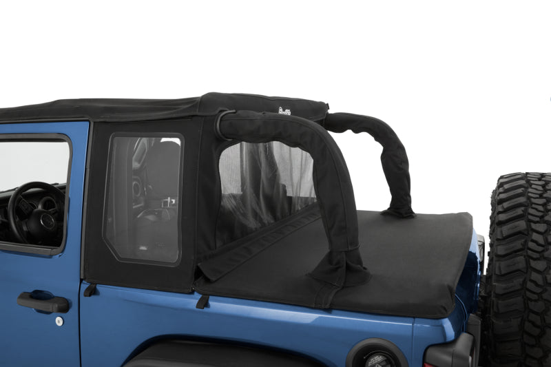 Bestop 18-23 Jeep Wrangler JL 2-Door Halftop Soft Top – Premium Black Twill