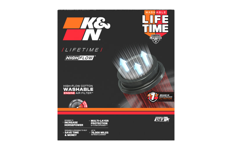 K&N Engineering E-0662 Replacement Round Straight Air Filter for 2012-2015 Ford Ranger