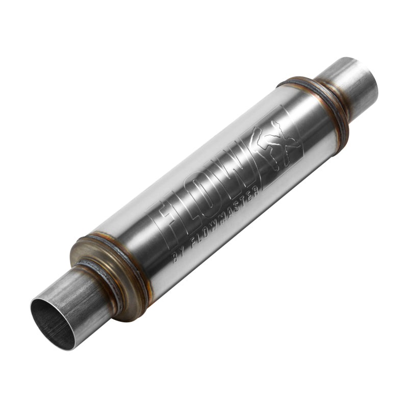 Flowmaster FlowFX Muffler 2.50 Inch Inlet/Outlet - 4 Inch Round Body - Stainless Steel - Part Number FLO71416