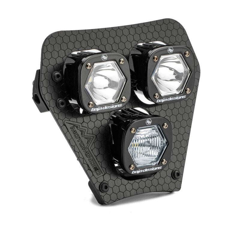 Baja Designs 24-25 KTM XCF-W/EC Triple S1 Hydra (D/C) LED Headlight Kit - Clear