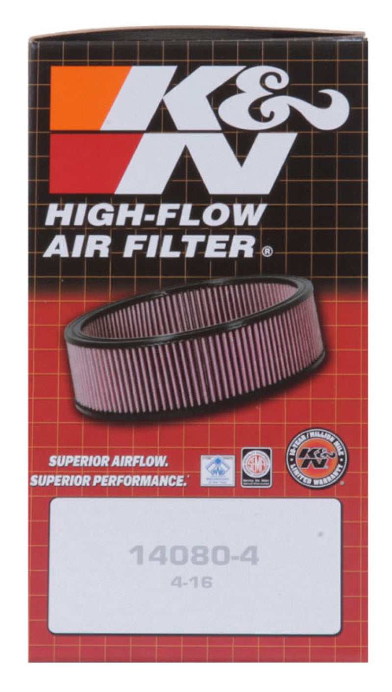 K&N Engineering 56-9327 Custom Racing Air Filter Assembly, Round Tapered, Red, 1.656-Inch Neck Flange