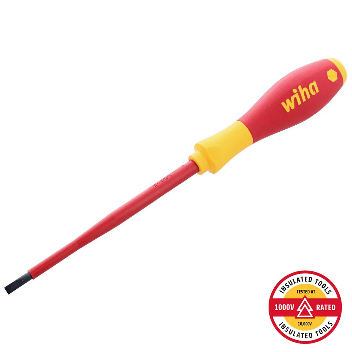 Wiha 32024 Insulated SoftFinish Slotted Screwdriver, 3/16 in. x 5 in.