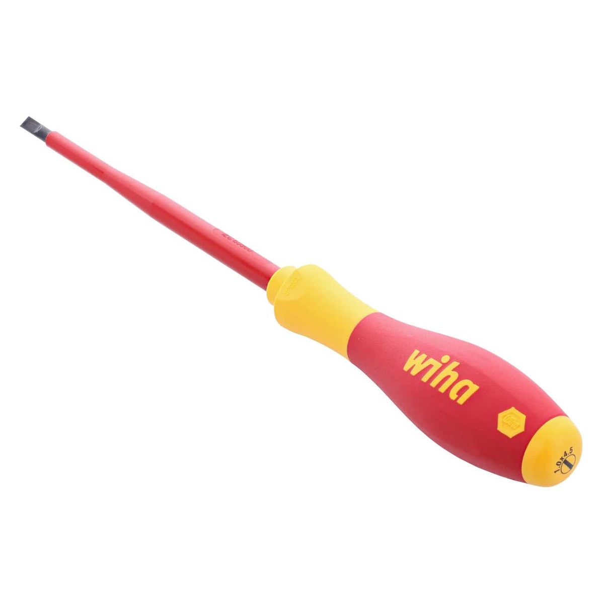 Wiha 32024 Insulated SoftFinish Slotted Screwdriver, 3/16 in. x 5 in.