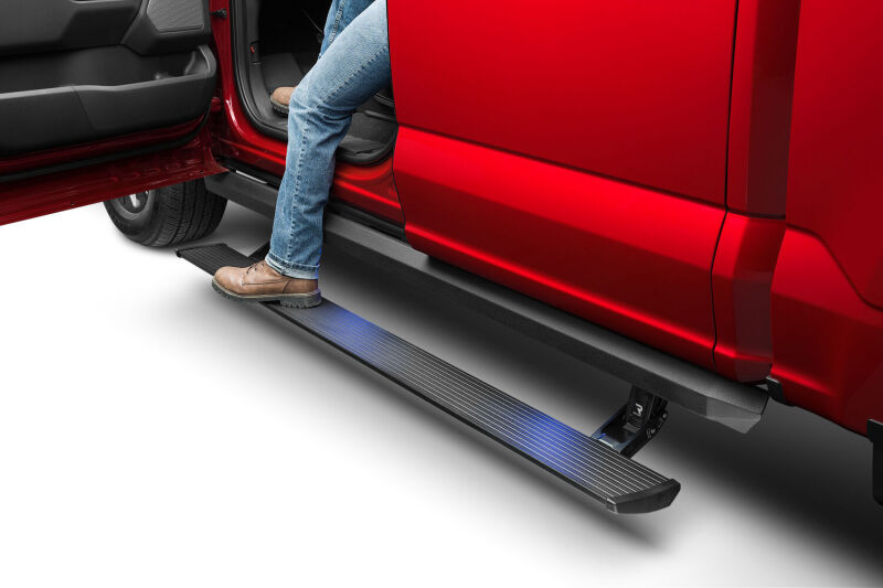 AMP Research PowerStep XL Electric Running Boards, Part Number 77338-01A, for 2022-2026 Toyota Tundra CrewMax Gas Models