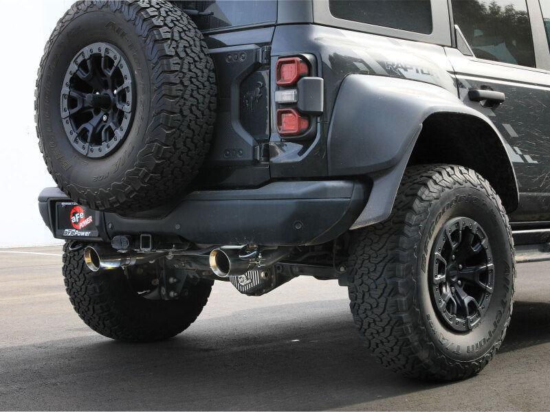 aFe Power Vulcan Series Cat-Back Exhaust System with Polished Tips 49-33154-P for 2022-2026 Ford Bronco Raptor 3.0L V6