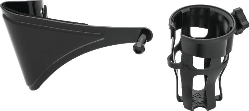 Kuryakyn 6487 Reflex Right-Side Drink Holder for 2014 and Up Harley-Davidson Touring Passenger Mount, Gloss Black