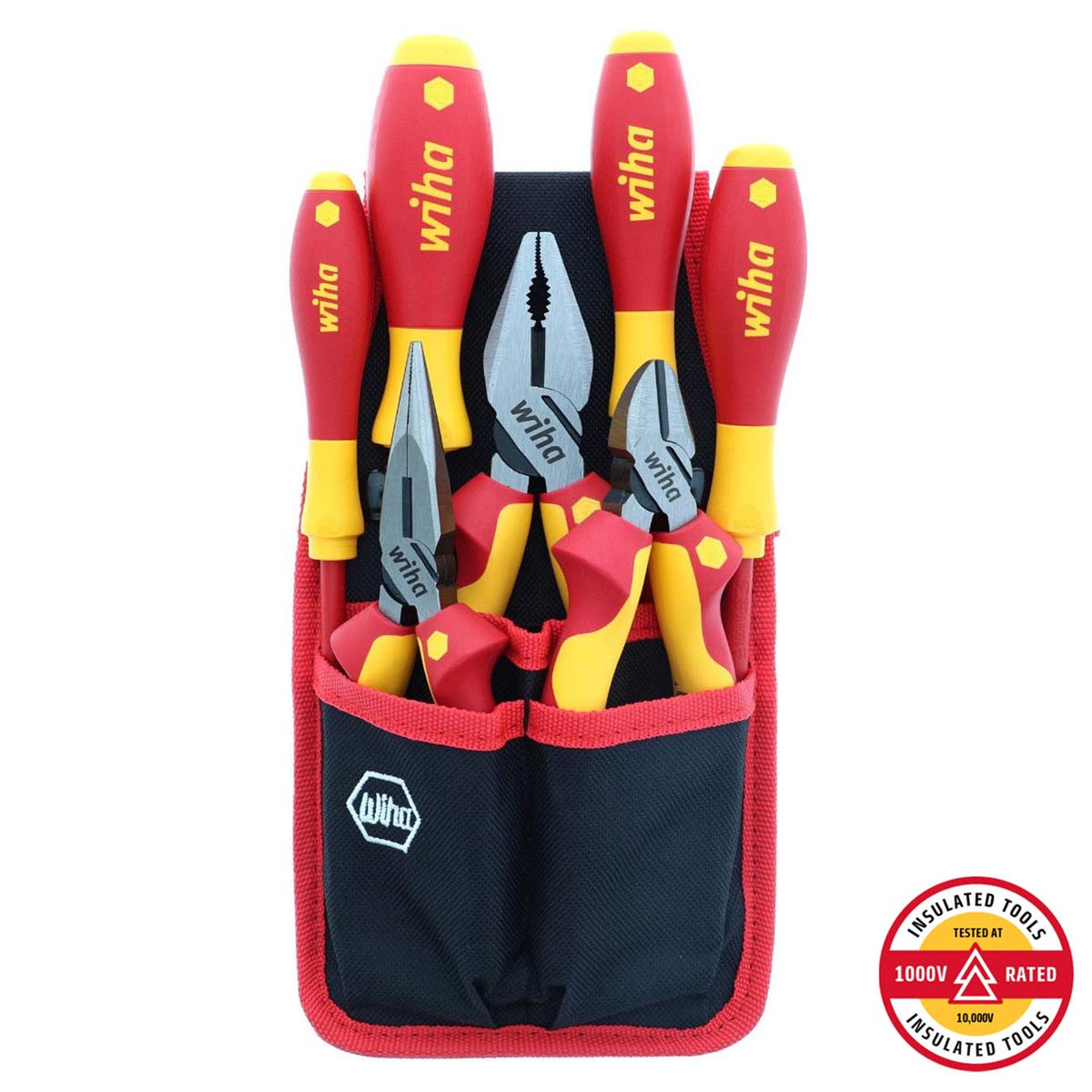 Wiha 32985 Insulated Industrial Pliers and Screwdriver Set, 7-Piece