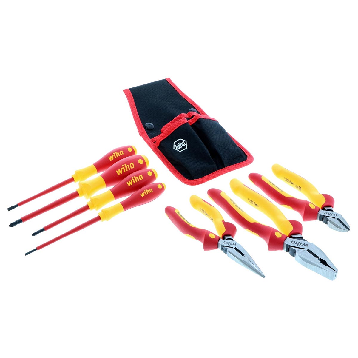 Wiha 32985 Insulated Industrial Pliers and Screwdriver Set, 7-Piece