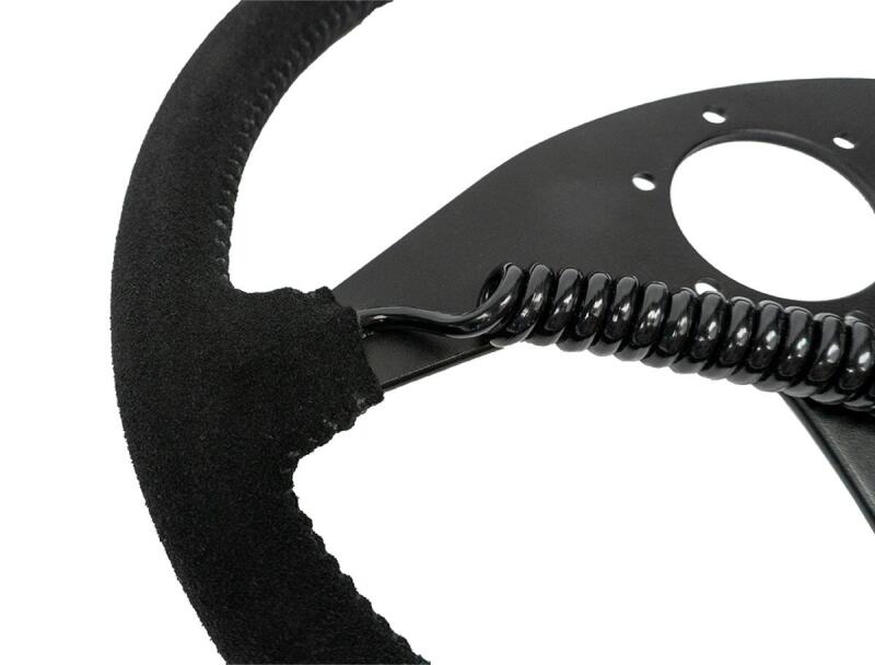PRP Seats Heated Flat Suede Steering Wheel - Black (Part G160-H)