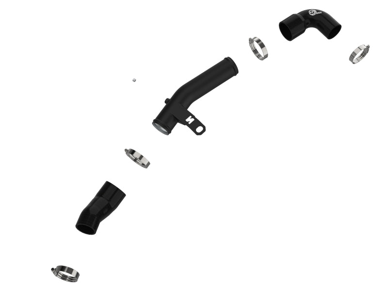 aFe POWER BladeRunner 2-1/2-Inch Aluminum Hot Charge Pipe, Black, Part Number 46-20646-B, for 2019-2022 Hyundai Veloster N 2.0L Turbo