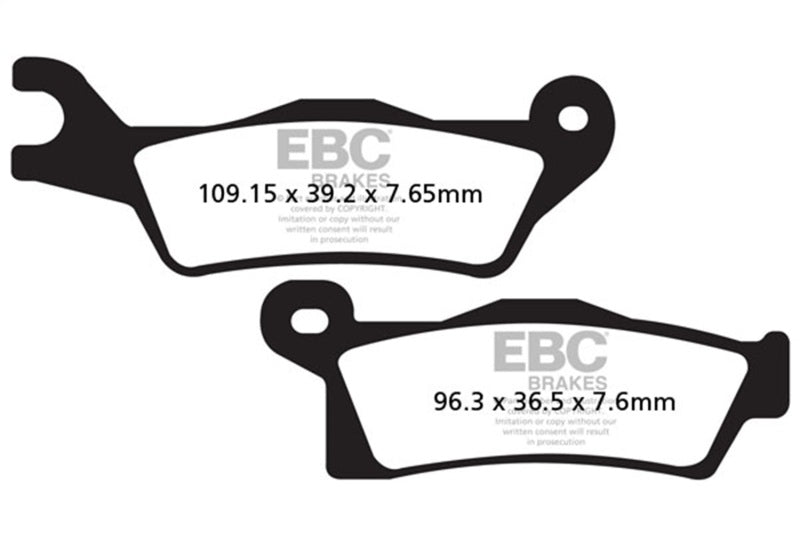 EBC Powersports FA617SV Severe Duty Sintered Brake Pads for 2018-2023 Can-Am Outlander 450