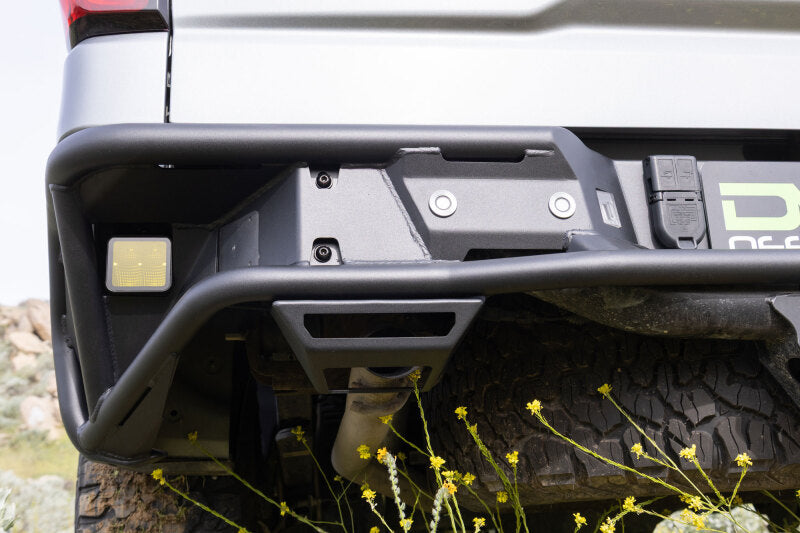 DV8 Offroad Tube Rear Bumper for 2019–2025 Chevy Silverado and GMC Sierra 1500, Part Number dveRBCS1-04