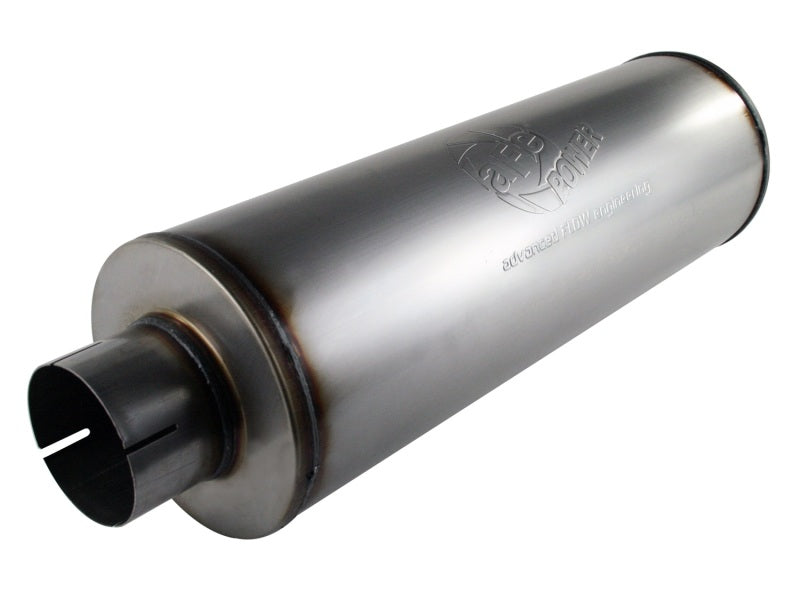 aFe MACH Force-Xp 409 Stainless Steel Exhaust Muffler, 4-Inch Center Inlet/Outlet