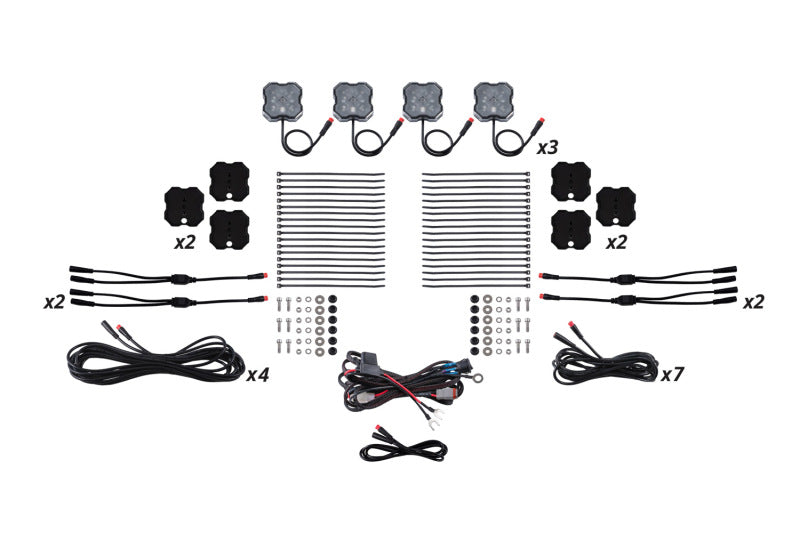 Diode Dynamics RGBW Rock Light Installer Magnet Mount Kit, 12-Pack - DD7749