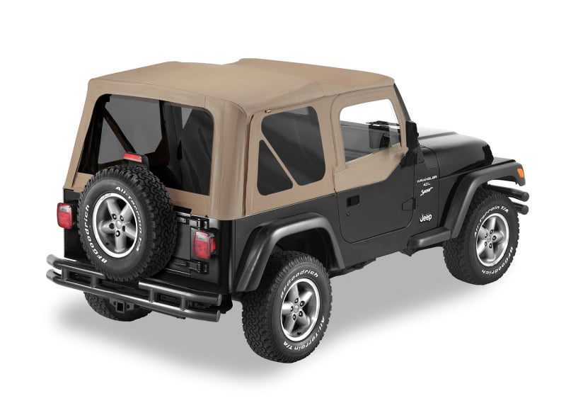 Bestop A-Top for OEM Jeep Wrangler TJ 1997-2002 - Dark Tan Tinted Windows with Door Skins Included