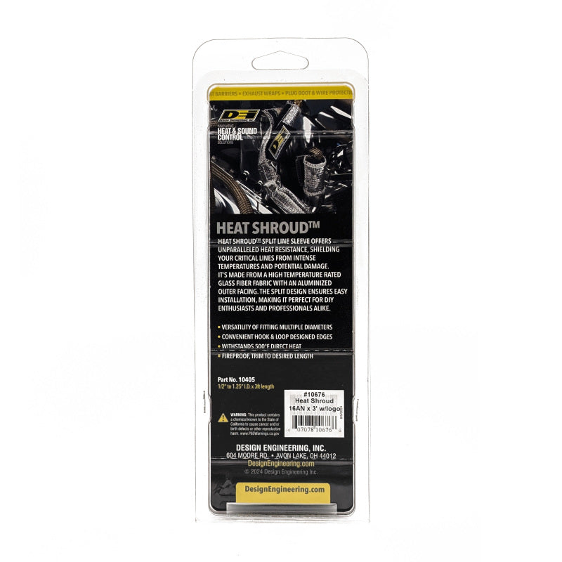 DEI Heat Shroud 16 AN x 36-Inch Heat and Abrasion Protection Sleeve, Part Number 10676