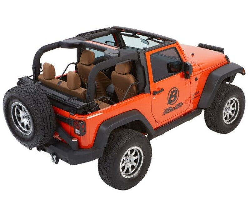 Bestop Trektop Glide Soft Top for Jeep Wrangler JK 2-Door (Black Diamond, Part #bes54922-35)