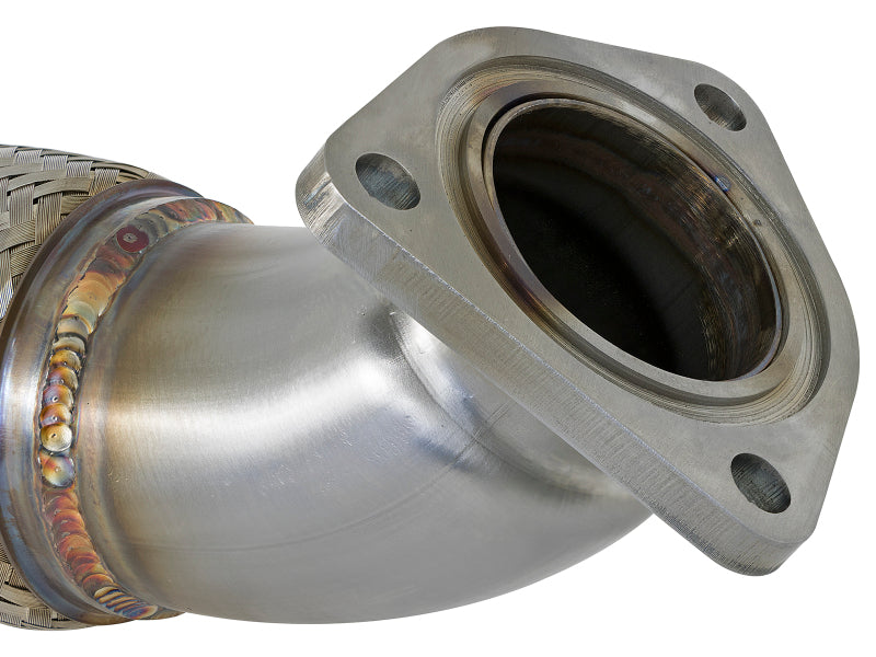 aFe Twisted Steel 3-Inch Stainless Steel Mid-Pipe for 2017-2021 Honda Civic Type R 2.0L Turbo