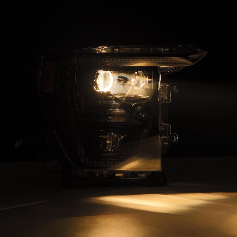 AlphaRex PRO-Series Projector Headlights for 2021–2022 Ford F-150, Alpha-Black with Active Light and Sequential Signal