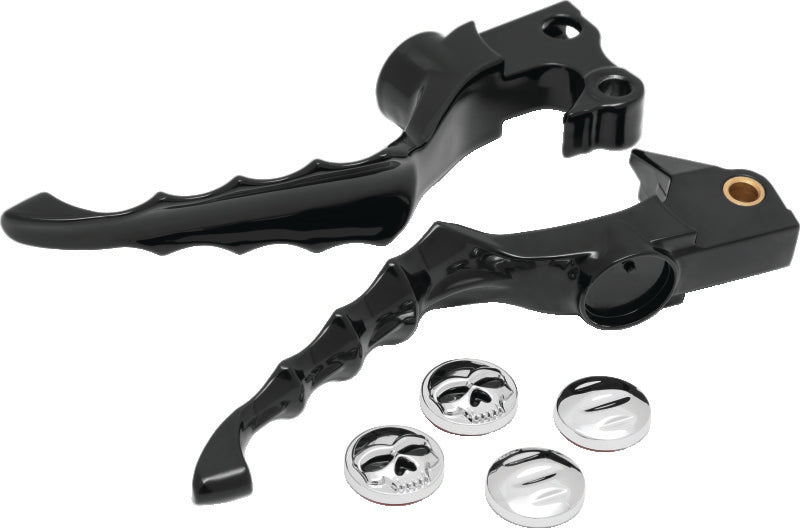 Kuryakyn Zombie Levers for Harley-Davidson XL Sportster Models, Gloss Black - Part Number 1092