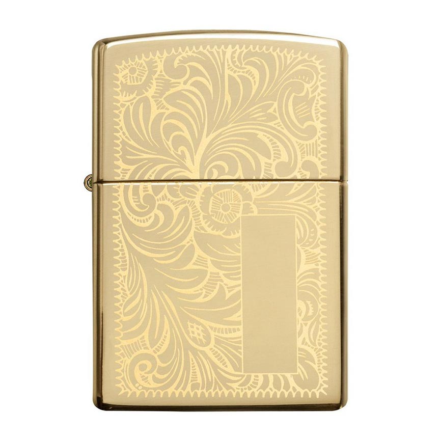Zippo 352B Windproof Lighter, Venetian High Polish Brass